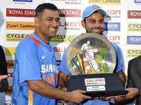 India won the tri-series thanks to Dhoni's heroics with the bat.