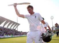 Joe Root leaves the field at the end of Day 3 after scoring 78 not-out.