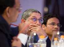 N Srinivasan (centre) is unlikely to contest BCCI elections.