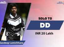 Nepal's mystery spinner Sandeep Lamichhane earned a bid of INR 20 Lakh from Delhi Daredevils.