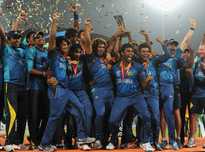 Sri Lanka celebrate winning the ICC World Twenty20 2014.